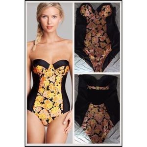 MINKPINK Citrus Flower Pinup Style Swimsuit